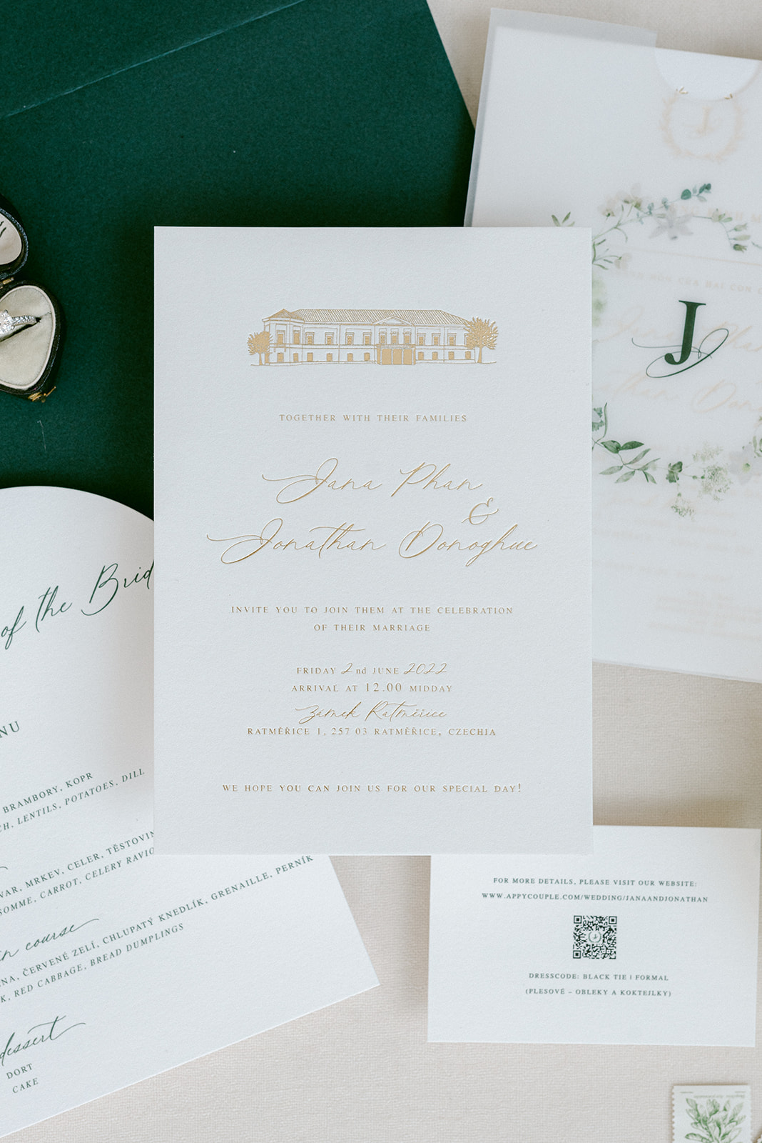 Jana & Jonathan – svatba Zámek Ratměřice, Sweet & Chic